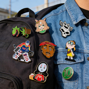Pins Esmaltados Personalizados Directo de Fábrica, Insignias Metálicas de Aleación de Zinc, Pins de Solapa de Dibujos Animados y Anime, Broches con Patrones Personalizados para Ropa - Product Image 5