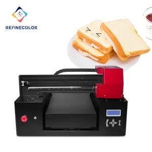 RF-A3F dtg voedsel afdrukken CMYKW cake chocolate candy latte 1800 printer machine voor koffie