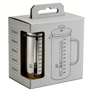 Cafetera Francesa Premium con Ventana Transparente para Ver el Nivel del Café, Mango de Bambú, Vidrio Resistente al Calor, Base Antideslizante - Product Image 3