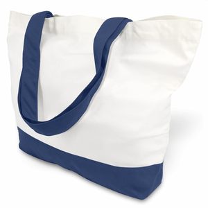 Sac à provisions fourre-tout en toile de coton personnalisé de longue durée utilisation quotidienne réutilisable avec fermeture à glissière motif de cadeau publicitaire - Product Image 1