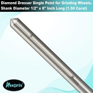 Ksserts Diamond Dresser Single Point 1/2 In X 6 In pour meuleuse à banc, forme cylindrique, construction collée - Product Image 4