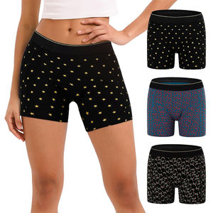 Pantalon triangle personnalisé Short en coton pour garçons Sous-vêtements pour femmes Sous-vêtements pour femmes Pantalon d'angle plat cousu de 4 pouces pour femmes Confortable + - Product Image 4