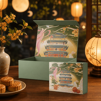 Magnetische Mondkuchen-Geschenkboxen Großhandel Chinesisches Traditionelles Festival-Design Faltbare Box Individueller Druck Fabriklieferung