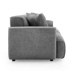 Fauteuil inclinable d'intérieur moderne et pliable avec accoudoirs et coussins décoratifs, en tissu éponge doux, idéal pour le salon - Product Image 6