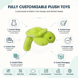 Schattig limoengroen schildpad knuffeldier, pluizig knuffeldier, zacht reptielenpopje met gesegmenteerde schaal, cadeau voor kinderen, op maat gemaakt - Product Image 2