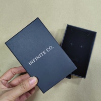 Boîte à bijoux en carton rose avec logo personnalisé, petit format, pour bagues, avec sac à bijoux imprimé du logo