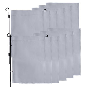 Баннер с логотипом на заказ 12x18, черный атласный ручной флаг с маленькими 30x45 см, алюминиевые цифровые печатные баннеры для садового рекламного предложения - Product Image 2