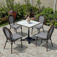 Vente en gros de chaise en rotin de haute qualité avec dossier pour l'extérieur mobilier de jardin chaise de table en rotin