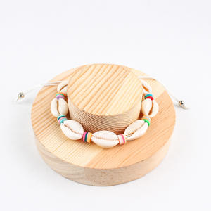 <b>Shell</b> Bangle High Quality Trendy Fashion Unisex Handmade Colorful Stretch Woven String Adjustable Couple's Wristband - Product Image 4