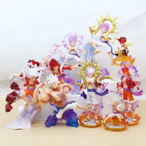 15 Styles Anime Toys Figure Statues 1 PIECE GK Gear 5 Nika Luffy Sun God Run Fruit Awaken Cartoon Manga Figurine Plastic Crafts