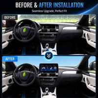 Écran tactile IPS LCD 12,3 pouces, résolution 1920x720, système Android, CarPlay sans fil, Android Auto, Plug and Play pour BMW 2014-2017 X3/X4