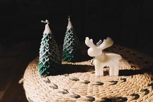 Vendita all'Ingrosso Diretta dalla Fabbrica <span class=keywords><strong>Candele</strong></span> Profumate Vegane Senza Fiamma a Forma di Cervo e Alce Natalizi dal Design Sostenibile Decorazione Creativa per il Ringraziamento - Product Image 6