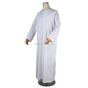 ชุดเดรสมุสลิมแขนยาวปักลาย djellaba jubbah ผู้ชายอิสลามสำหรับเทศกาลมุสลิม - Product Image 3