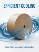 Papier de refroidissement enduit de résine pour la production de coussinets de refroidissement évaporatifs, papier pour rideaux humides d'élevage