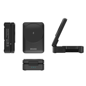 Nouveauté OEM 2 <span class=keywords><strong>3</strong></span> <span class=keywords><strong>en</strong></span> <span class=keywords><strong>1</strong></span> <span class=keywords><strong>Chargeur</strong></span> sans fil portable <span class=keywords><strong>de</strong></span> <span class=keywords><strong>voyage</strong></span> pliable magnétique, support <span class=keywords><strong>de</strong></span> charge sans fil pliable, logo personnalisé - Product Image 6
