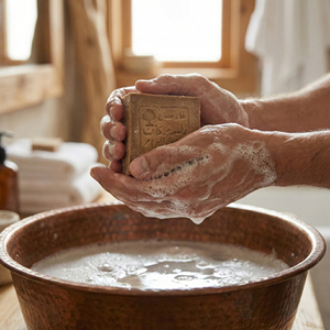Sapone di Aleppo all'Ingrosso a Marchio Privato (5% Alloro) – Bar Soap Tradizionale all'Olio d'Oliva a Freddo - Product Image 3