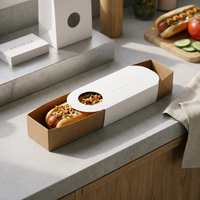 Boîte à pain en carton biodégradable écologique personnalisée de qualité alimentaire pour boulangerie et emballage de plats à emporter pour la restauration rapide