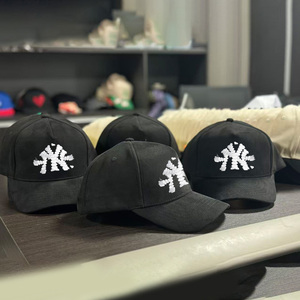 Casquette de sport Lanhai personnalisée en daim nacré, 5 panneaux, pour hommes et femmes, avec strass, doublure en satin, casquette de baseball Gorras Snapback - Product Image 2