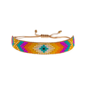 Bracelet ethnique tendance AHAYA, motif indien abstrait avec perles <span class=keywords><strong>Miyuki</strong></span> arc-en-ciel et perles <span class=keywords><strong>de</strong></span> diamant - Product Image 5