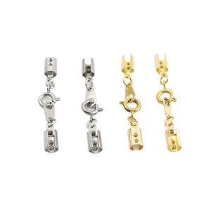 Stainless Steel <b>Rope</b> Clip Connecting Buckle Round Dot Waxed For <b>Bracelet</b> Making AN-828 - Product Image 5