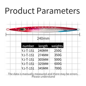Señuelo de Pesca Profunda de 250g con Doble Anzuelo Luminoso para Pesca de Atún - Product Image 3