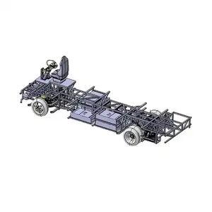 Nouveau châssis de bus électrique pur de conception spéciale Zero emmssion 7.5M avec batterie 175.03Kwh