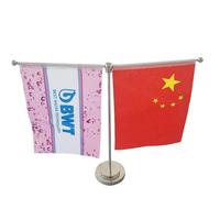 Drapeaux de table personnalisés avec logo imprimé Beckon, mini-bannières pour bureaux et présentoirs de comptoir
