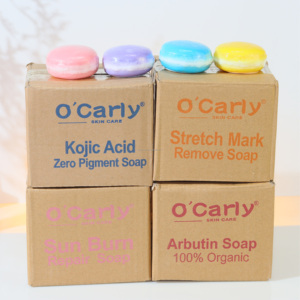 Vente en gros de savons organiques blanchissants faits à la main à l'acide kojique pour hôtel, mini pot-pourri de 65g, savon de voyage super éclaircissant OEM de marque privée - Product Image 6