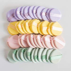 Lot de 12 houppettes rondes personnalisables avec logo privé pour l'application et la fixation du maquillage, ensemble de maquillage en gros - Product Image 1