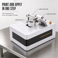 Machine d'étiquetage de bouteilles rondes pour jus et thé, 1000 bouteilles par heure, étiqueteuse de bureau