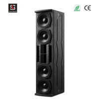 Enceintes colonne actives 600W RMS 1200W de crête 8 Ohm 102dB 133dB SPL maximal DSP FIR intégré 70Hz-20KHz pour la liturgie religieuse