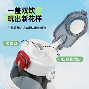 Extrord Sports Water Bottle 1000Ml With Straw Drop Proof Portable Fitness Drink Cup For Outdoor Use - Product Image 2