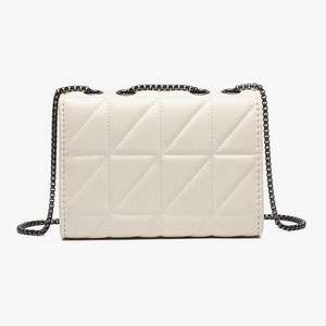 Sac à bandoulière portable pour femme en cuir PU avec ceinture unique, broderie et fermoir chaîne - Product Image 3