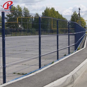 รั้วตาข่ายลวดเคลือบผงแบบโค้ง 3 มิติ สำหรับภายนอกอาคาร รูปทรงลูกพีช พร้อมเสาและแผงตาข่าย - Product Image 5