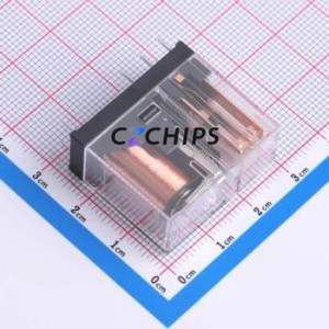 G2R-2-DC48 Power Relay Through hole Component (THT) Relay 48V 2 Changeover: 2C (DPDT-Changeover)::: 125V-DC/380V-AC Silver Alloy - Product Image 2