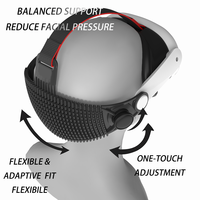 Item Baru tali kepala ringan bulu tali nyaman mengurangi tekanan Headset VR aksesoris tali kepala untuk Meta Quest 3S
