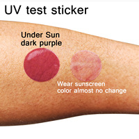 Autocollant personnalisé de décoloration UV, autocollant de test de dommages cutanés par les UV, autocollant de test UV