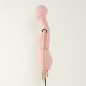 Mannequin de vitrine pour robe de mariée, modèle féminin en daim coloré, style japonais et coréen, avec taille torsadée - Product Image 5