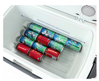 Réfrigérateur-congélateur de camping 12V pour voiture, 45L, efficacité énergétique, avec roues et poignée