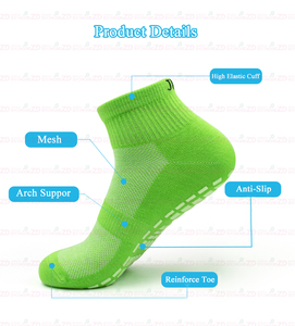 Zhongde Logo personnalisé Grip <span class=keywords><strong>Trampoline</strong></span> Chaussettes Pilates Antidérapant Yoga Curl Compression Tube Crew Ruffle Jump Chaussettes - Product Image 6