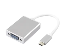 Kabel Data Definisi Tinggi USB 3.1 USB-C ke VGA untuk Laptop, Kabel Koneksi Layar 3.1 ke VGA