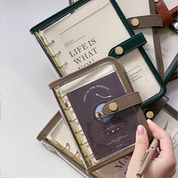 Cahier de reliure en PVC Transparent de qualité supérieure A7 Logo personnalisé Mini planificateur doux mignon bloc-notes Journal fantaisie pour femmes et filles