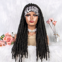 Jennifer – perruques tressées synthétiques avec Faux cheveux bouclés, tresses au Crochet, Dreadlocks, perruques enveloppantes pour femmes noires