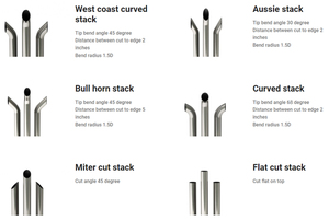 हॉट सेलिंग 8 "रॉड 153 इंच ऊंचाई 45 डिग्री बाहर निकलने वाले निकास पाइप किट 359 379 389 के लिए पूर्ण निकास किट - Product Image 6