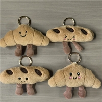 Porte-clés en peluche croissant, forme 3D douce, mini-breloque de sac pour filles, vente chaude