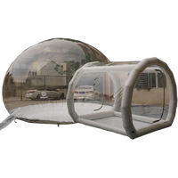 Tente à bulles géante transparente pour le camping Tente gonflable hermétique en PVC avec tunnel à cadre À VENDRE