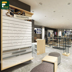 Étagère de présentation de vêtements sur mesure, comptoir de vêtements, vitrine de vêtements, meuble en verre - Product Image 2