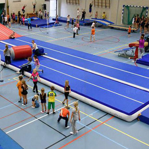 <b>Inflatable</b> Drop Stitch DWF PVC Floor Tumbling Gymnastics Airtrack Durable Air Track Mat <b>Inflatable</b> Gym Mats with Air Pump - Product Image 5