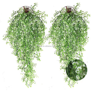 Plantes artificielles suspendues en plastique en gros <span class=keywords><strong>avec</strong></span> des feuilles vertes pour la décoration, <span class=keywords><strong>fleurs</strong></span> artificielles pour la décoration intérieure, vignes - Product Image 4