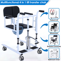 Chaise de transfert hydraulique manuelle la plus vendue, lève-malade pour la maison avec commode